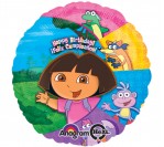 18" Dora The Explorer HBD Foil Balloon